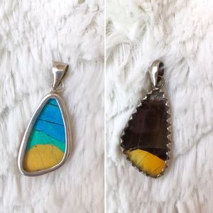 🦋💕Reversible REAL Butterfly Wing Necklace Charm
